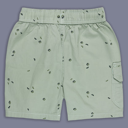Boys Printed Cotton Cargo Shorts