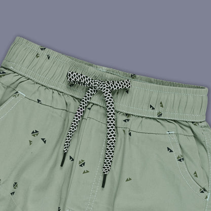 Boys Printed Cotton Cargo Shorts