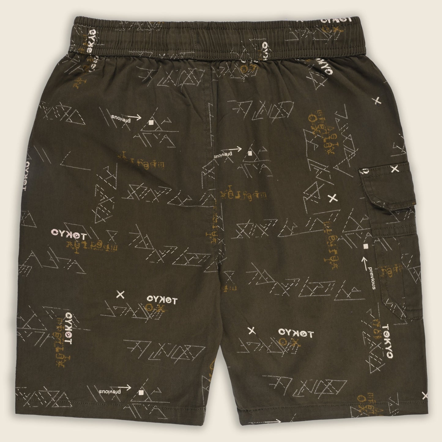 Boys Printed Cotton Cargo Shorts