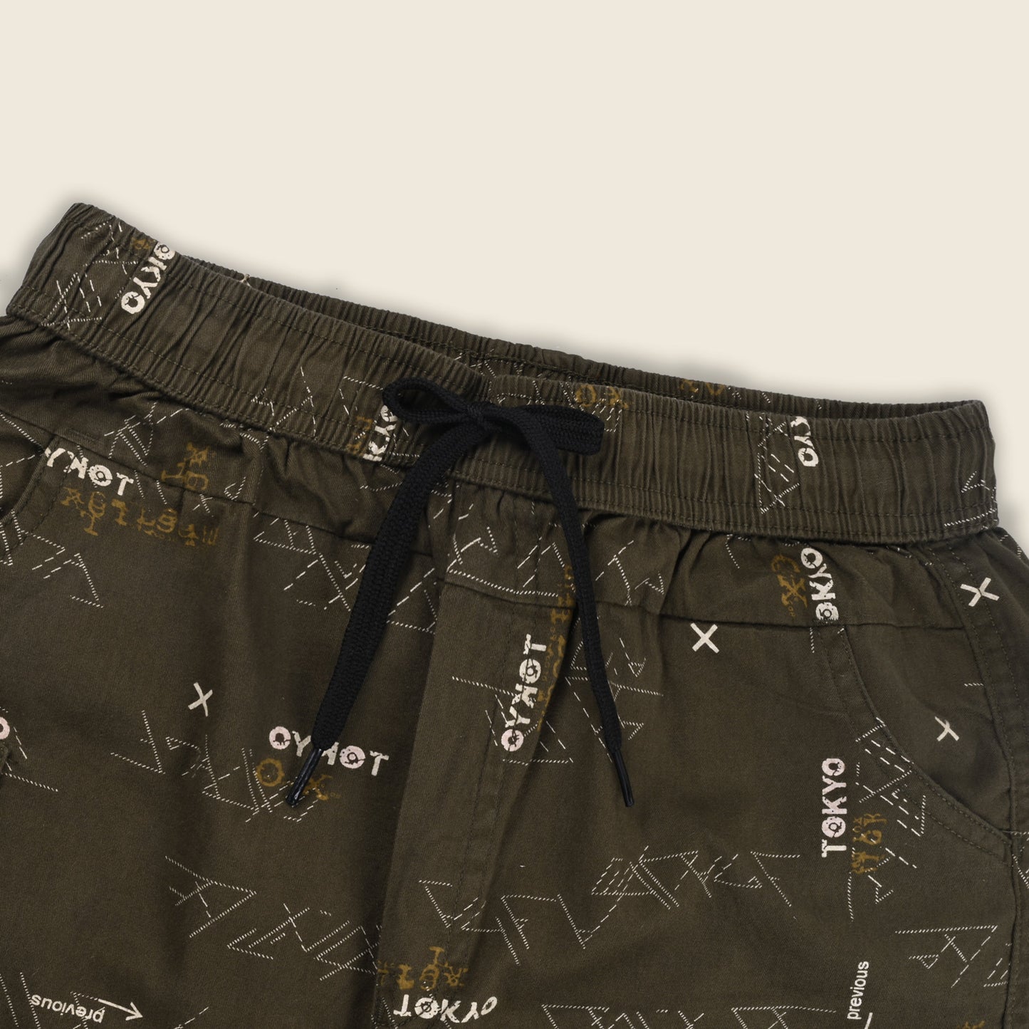 Boys Printed Cotton Cargo Shorts