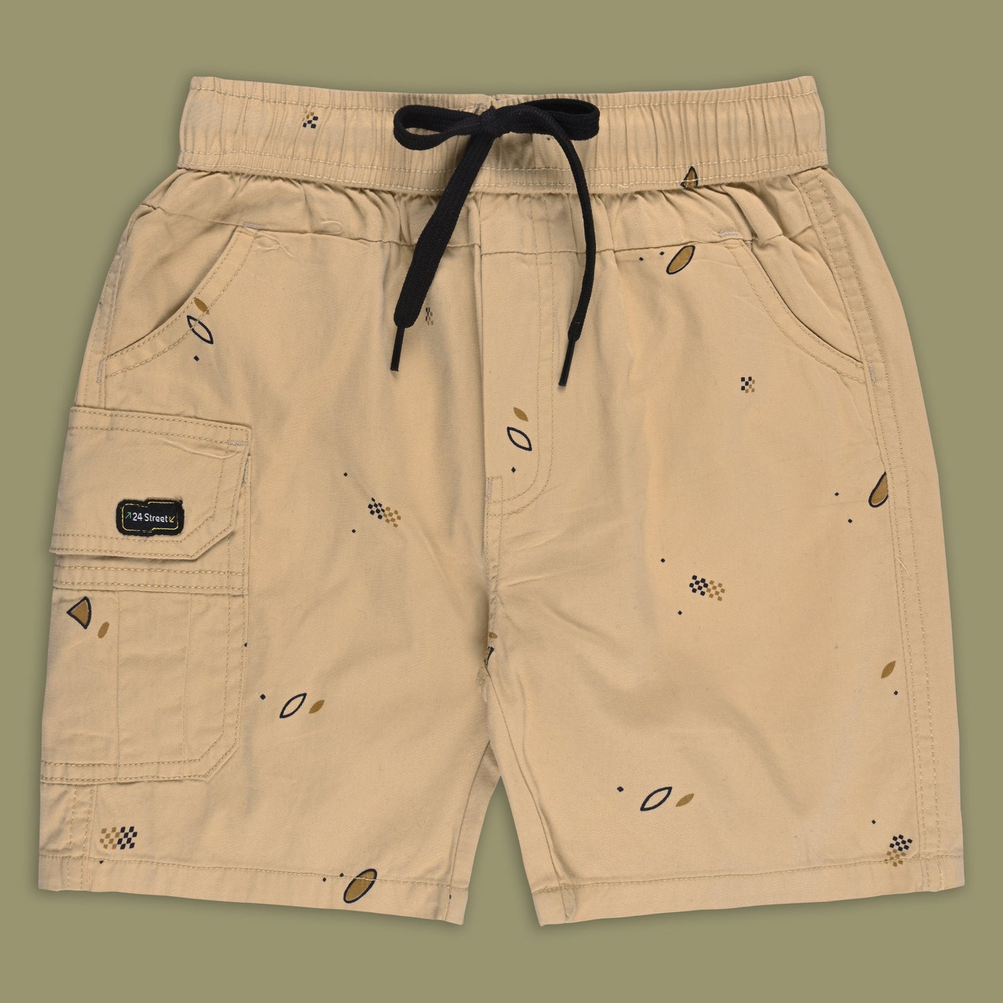 Boys Printed Cotton Cargo Shorts