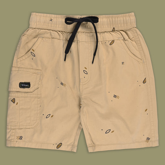 Boys Printed Cotton Cargo Shorts