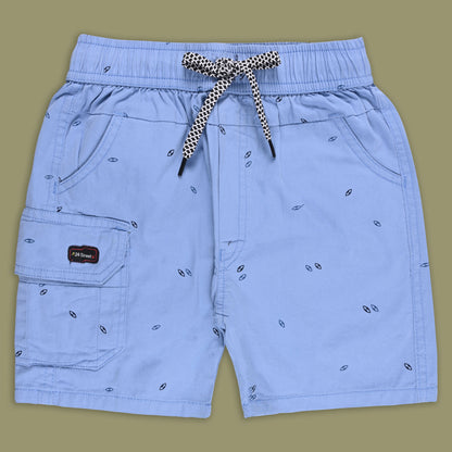 Boys Printed Cotton Cargo Shorts