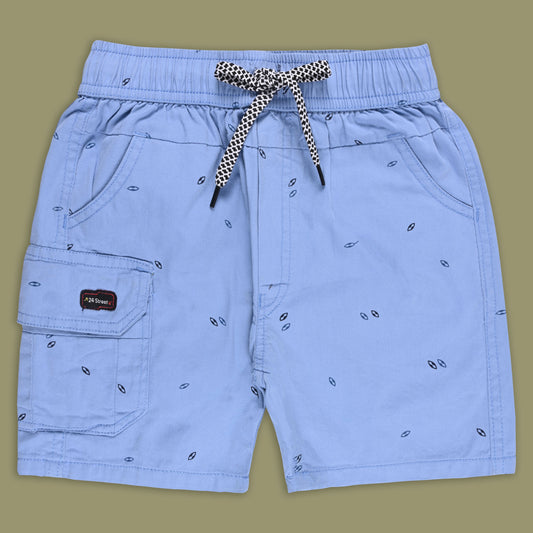 Boys Printed Cotton Cargo Shorts