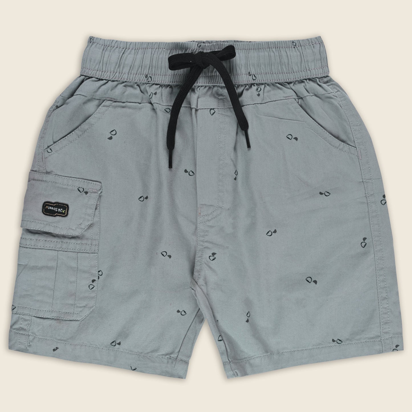 Boys Printed Cotton Cargo Shorts