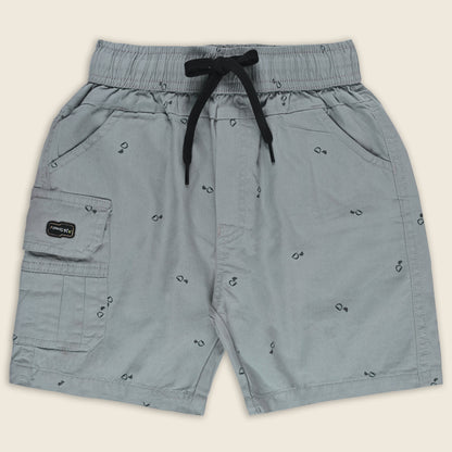 Boys Printed Cotton Cargo Shorts