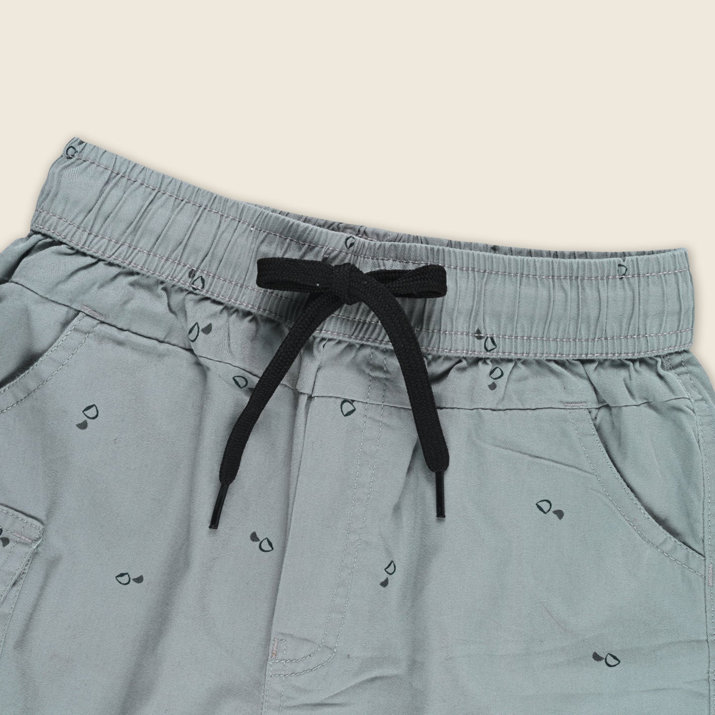 Boys Printed Cotton Cargo Shorts