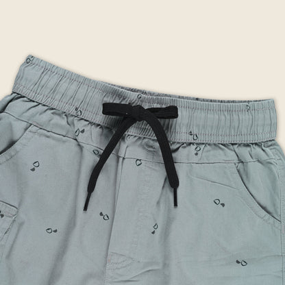 Boys Printed Cotton Cargo Shorts