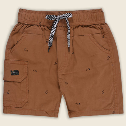 Boys Printed Cotton Cargo Shorts