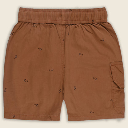 Boys Printed Cotton Cargo Shorts