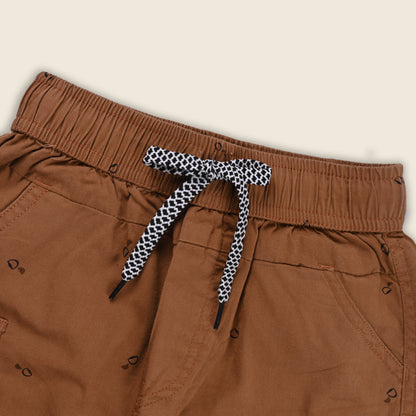 Boys Printed Cotton Cargo Shorts