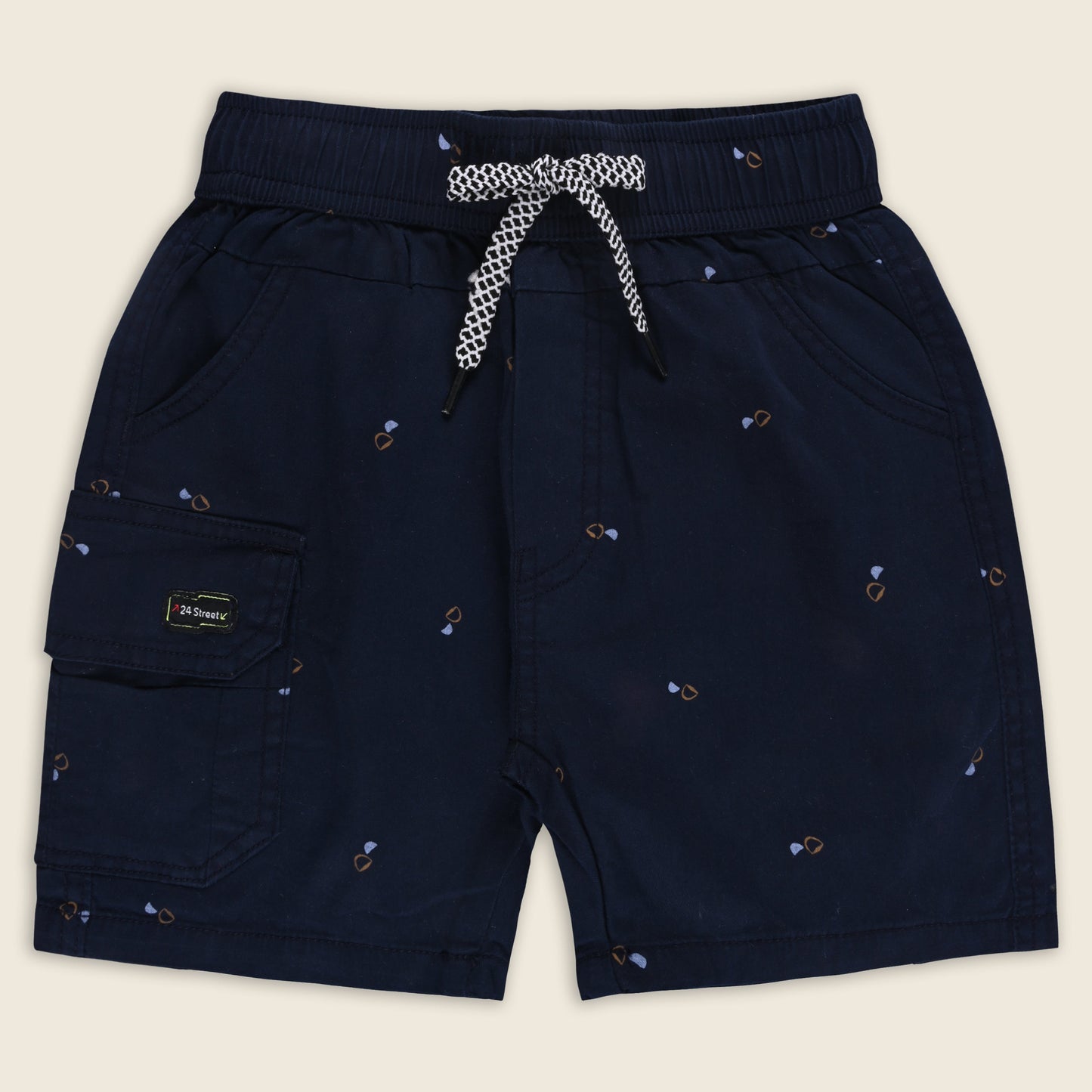 Boys Printed Cotton Cargo Shorts