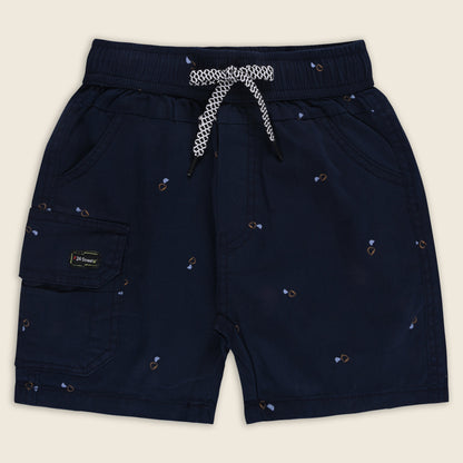 Boys Printed Cotton Cargo Shorts