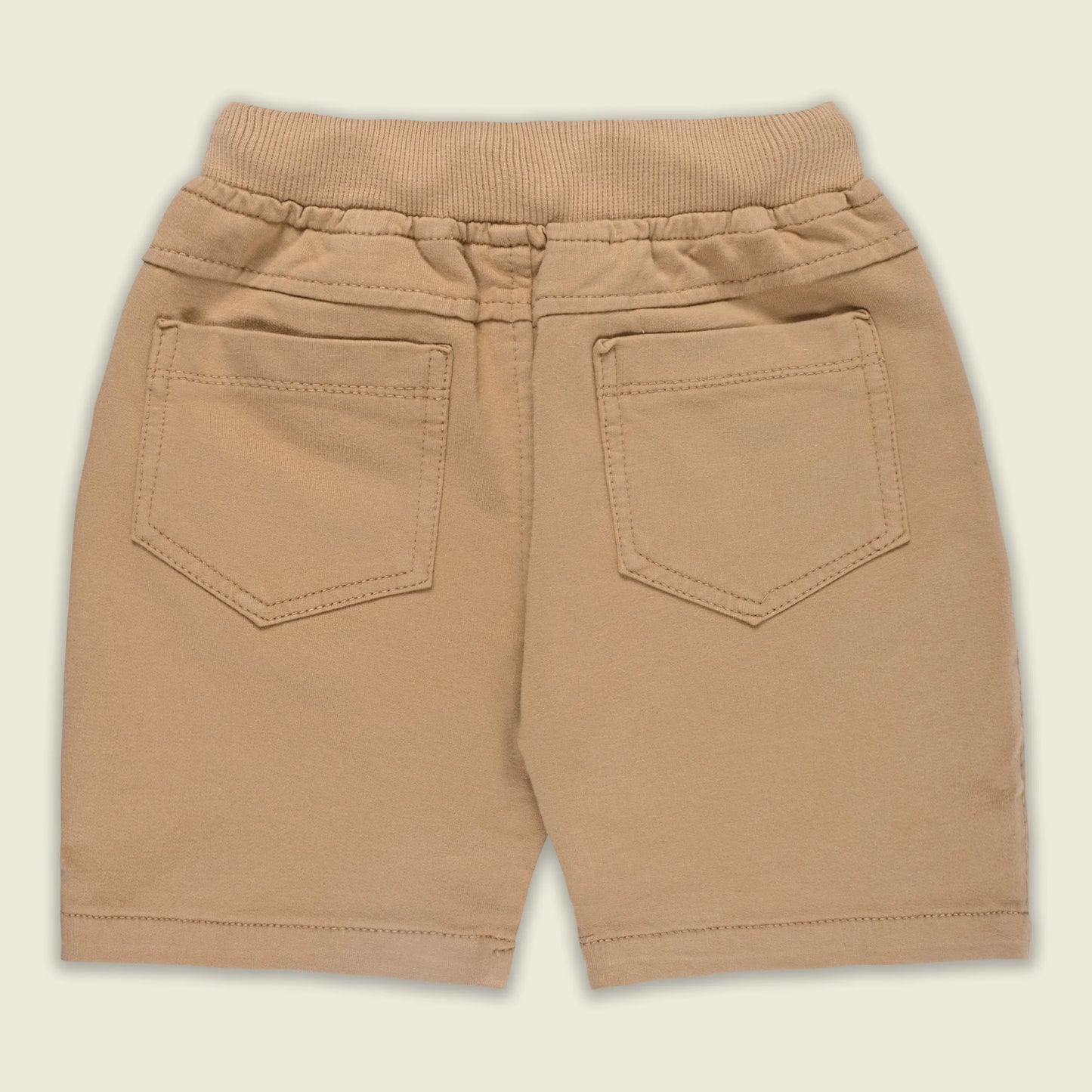 Boys Cotton Denim Solid Casual Shorts with Drawstring Waist shrt014