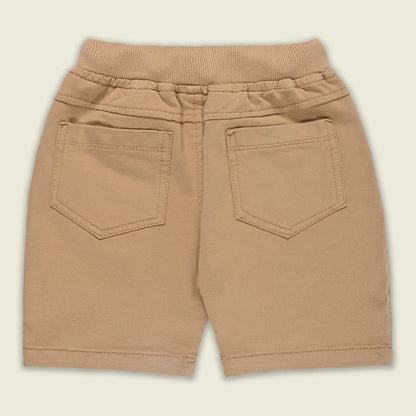 Boys Cotton Denim Solid Casual Shorts with Drawstring Waist shrt014