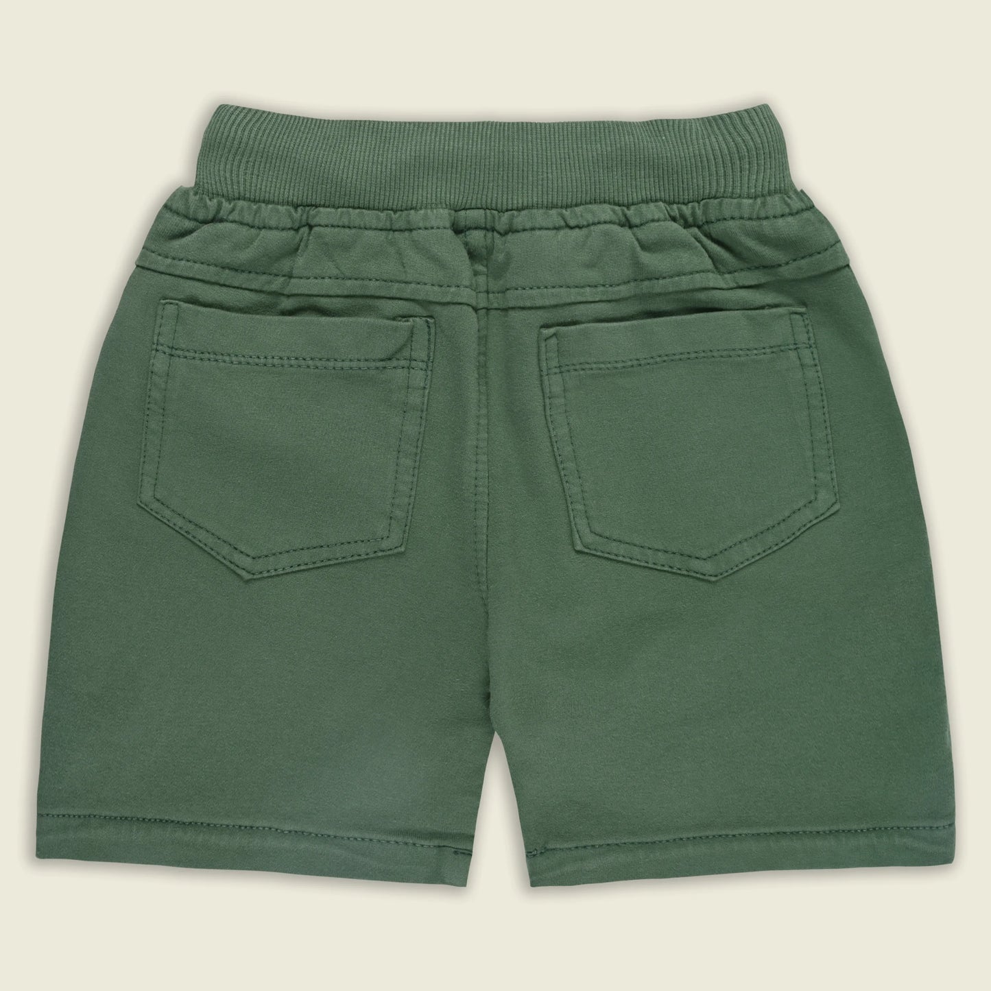 Boys Cotton Denim Solid Casual Shorts with Drawstring Waist shrt014