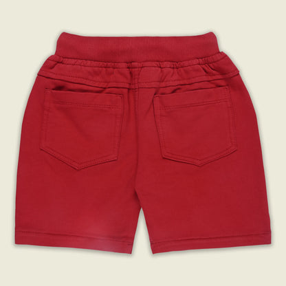 Boys Cotton Denim Solid Casual Shorts with Drawstring Waist shrt014