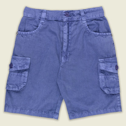 Boys Cotton Denim Cargo Shorts with Button Closure & Utility Pockets shrt015