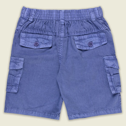 Boys Cotton Denim Cargo Shorts with Button Closure & Utility Pockets shrt015