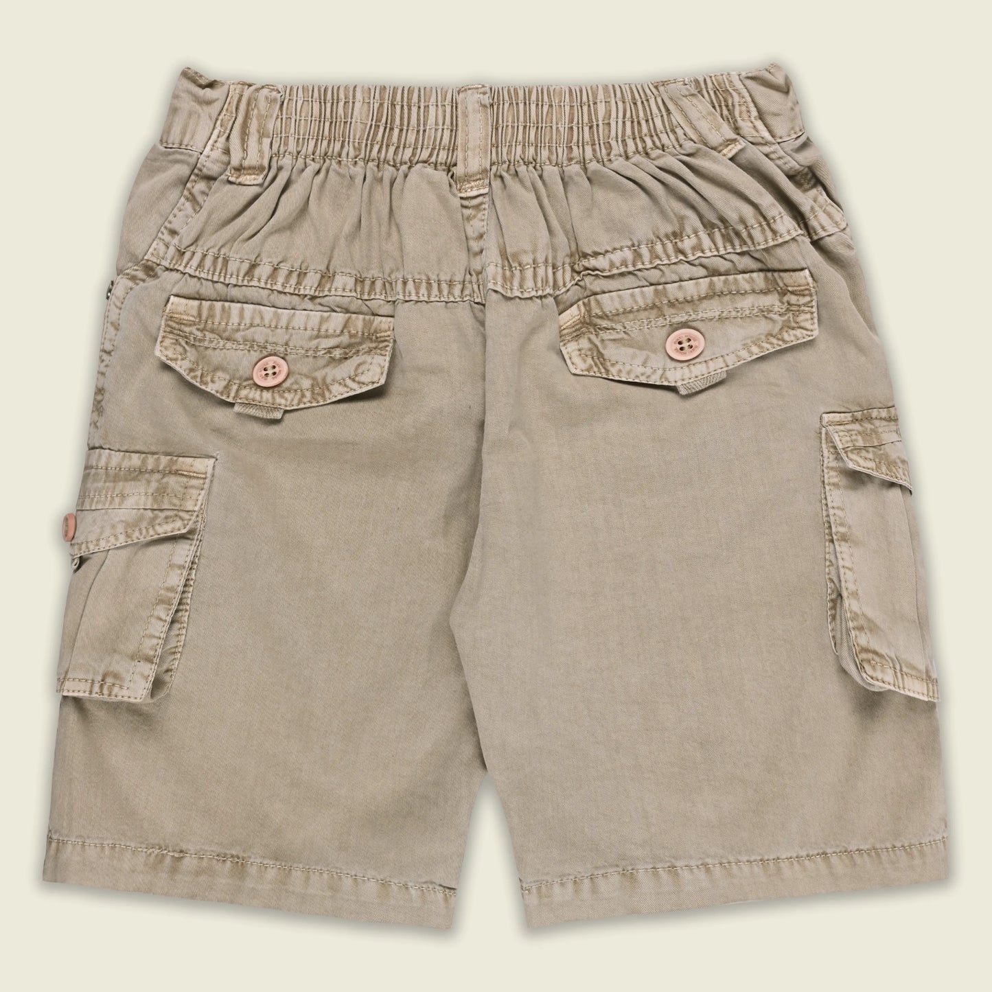 Boys Cotton Denim Cargo Shorts with Button Closure & Utility Pockets shrt015