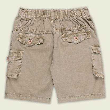 Boys Cotton Denim Cargo Shorts with Button Closure & Utility Pockets shrt015