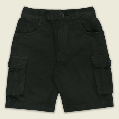 Boys Cotton Denim Cargo Shorts with Button Closure & Utility Pockets shrt015