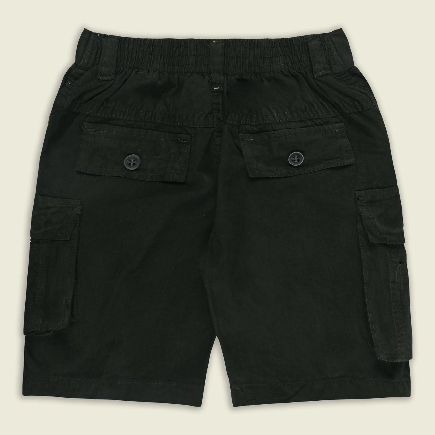 Boys Cotton Denim Cargo Shorts with Button Closure & Utility Pockets shrt015
