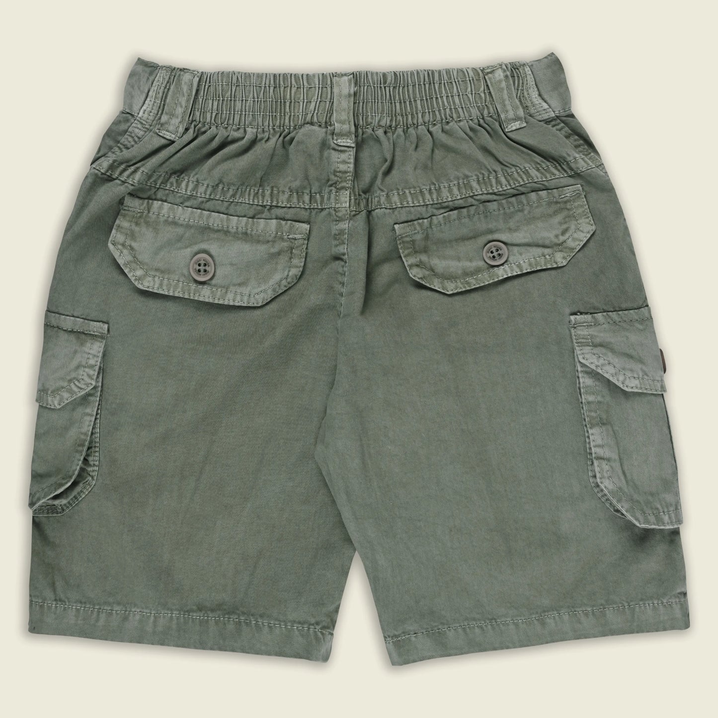 Boys Cotton Denim Cargo Shorts with Button Closure & Utility Pockets shrt015