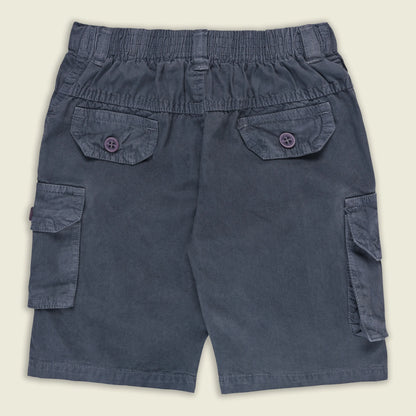 Boys Cotton Denim Cargo Shorts with Button Closure & Utility Pockets shrt015