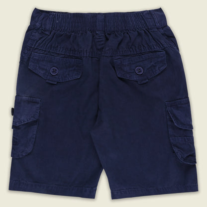 Boys Cotton Denim Cargo Shorts with Button Closure & Utility Pockets shrt015