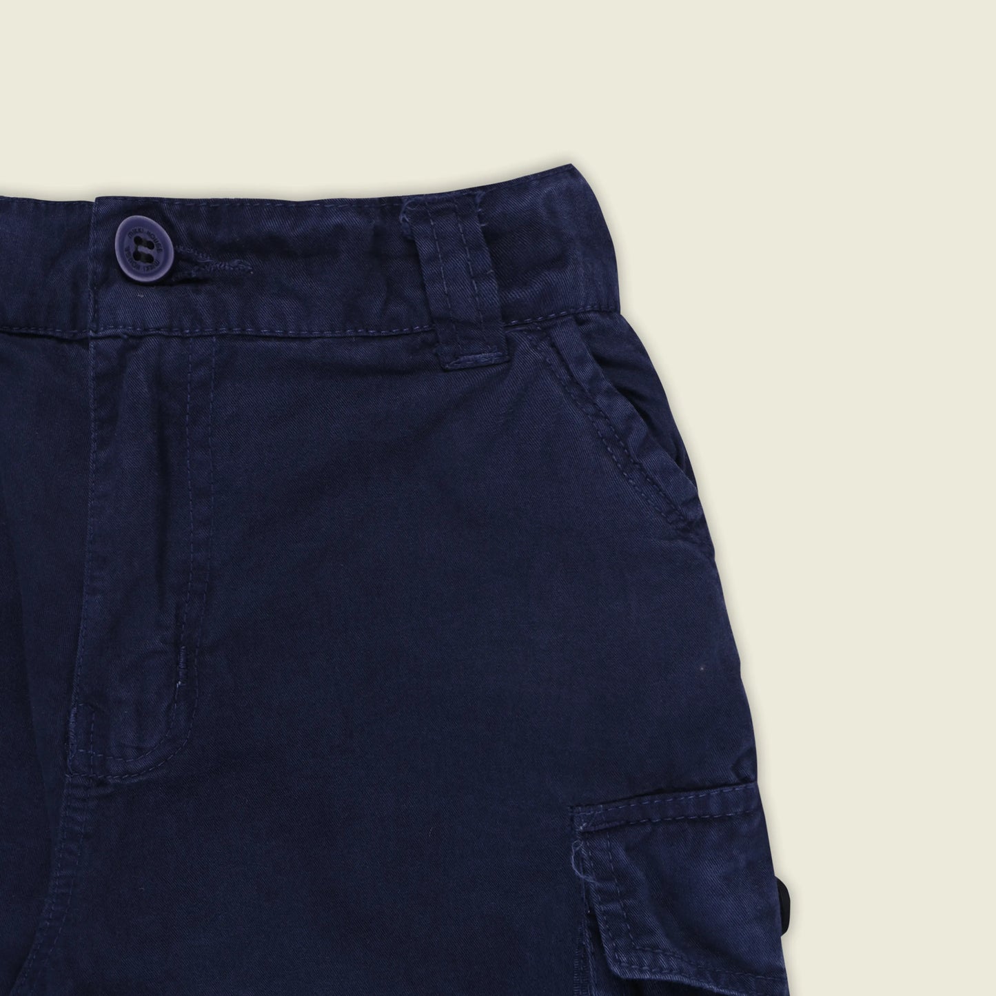 Boys Cotton Denim Cargo Shorts with Button Closure & Utility Pockets shrt015