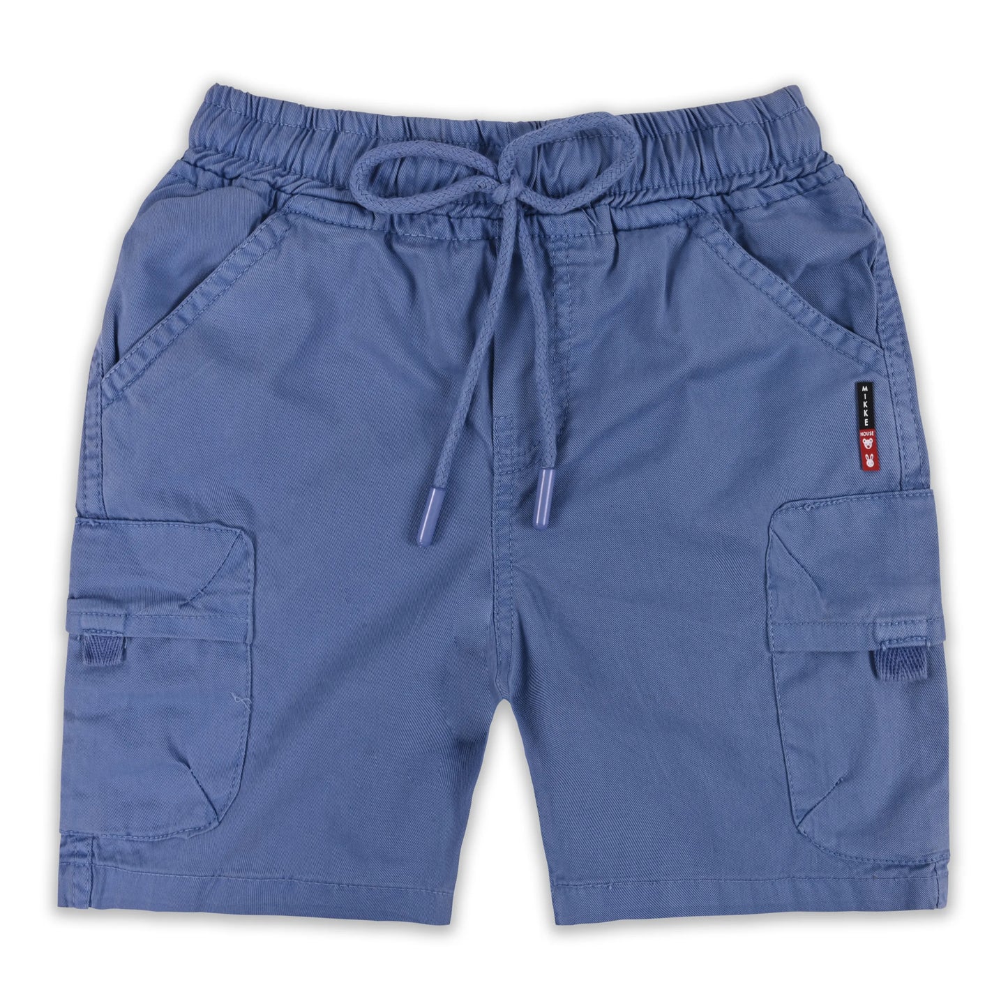 Boys Cotton Denim Cargo Shorts with Drawstring Waist shrt016