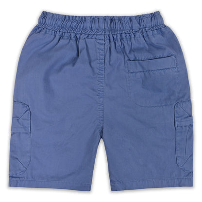 Boys Cotton Denim Cargo Shorts with Drawstring Waist shrt016