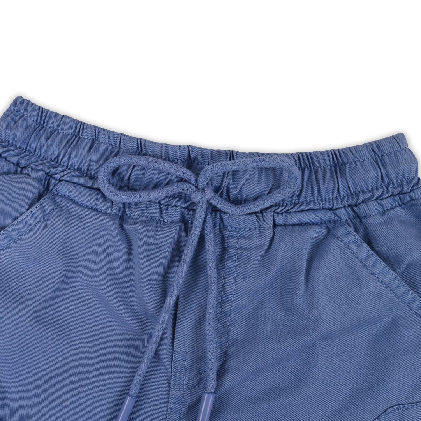 Boys Cotton Denim Cargo Shorts with Drawstring Waist shrt016