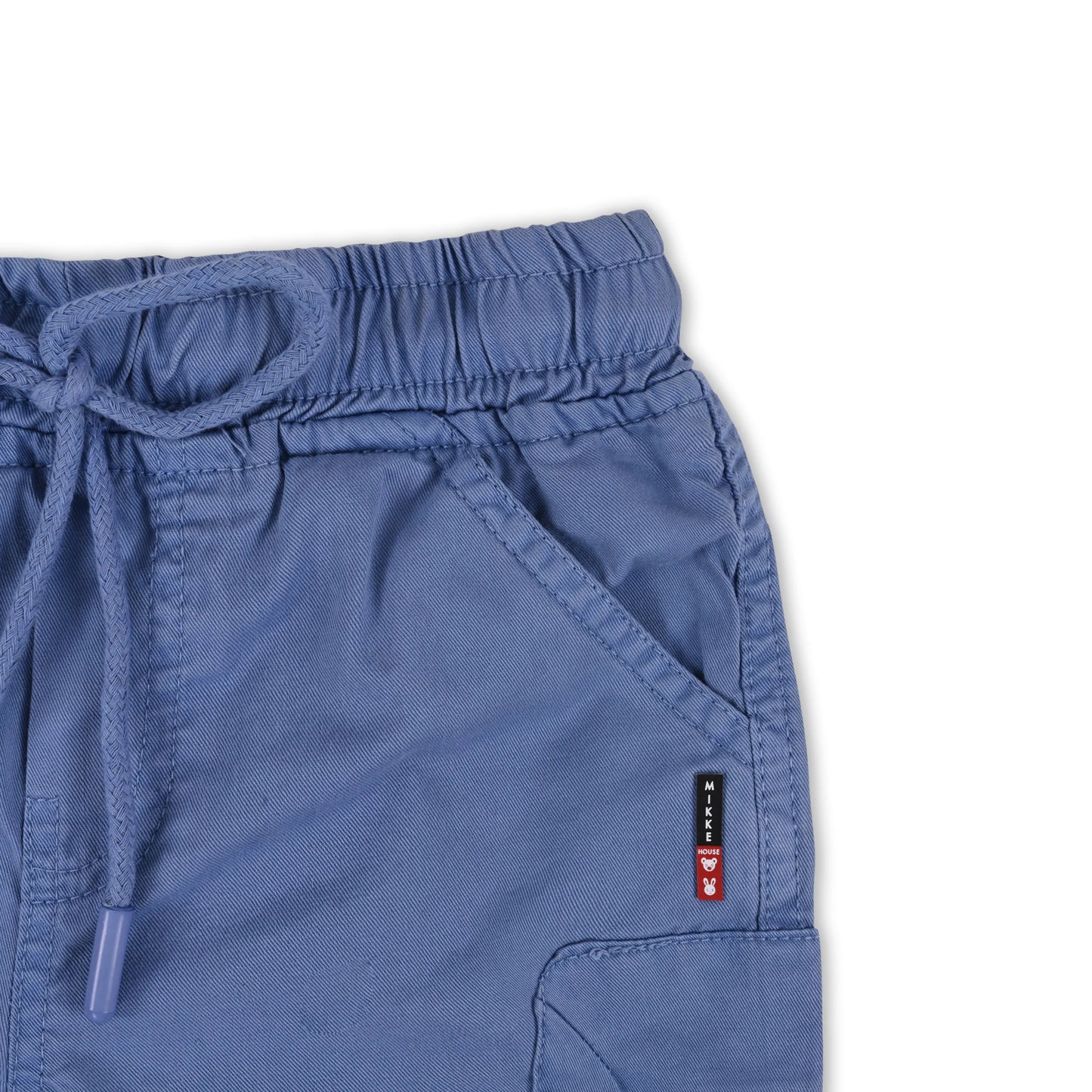 Boys Cotton Denim Cargo Shorts with Drawstring Waist shrt016