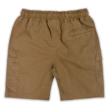 Boys Cotton Denim Cargo Shorts with Drawstring Waist shrt016