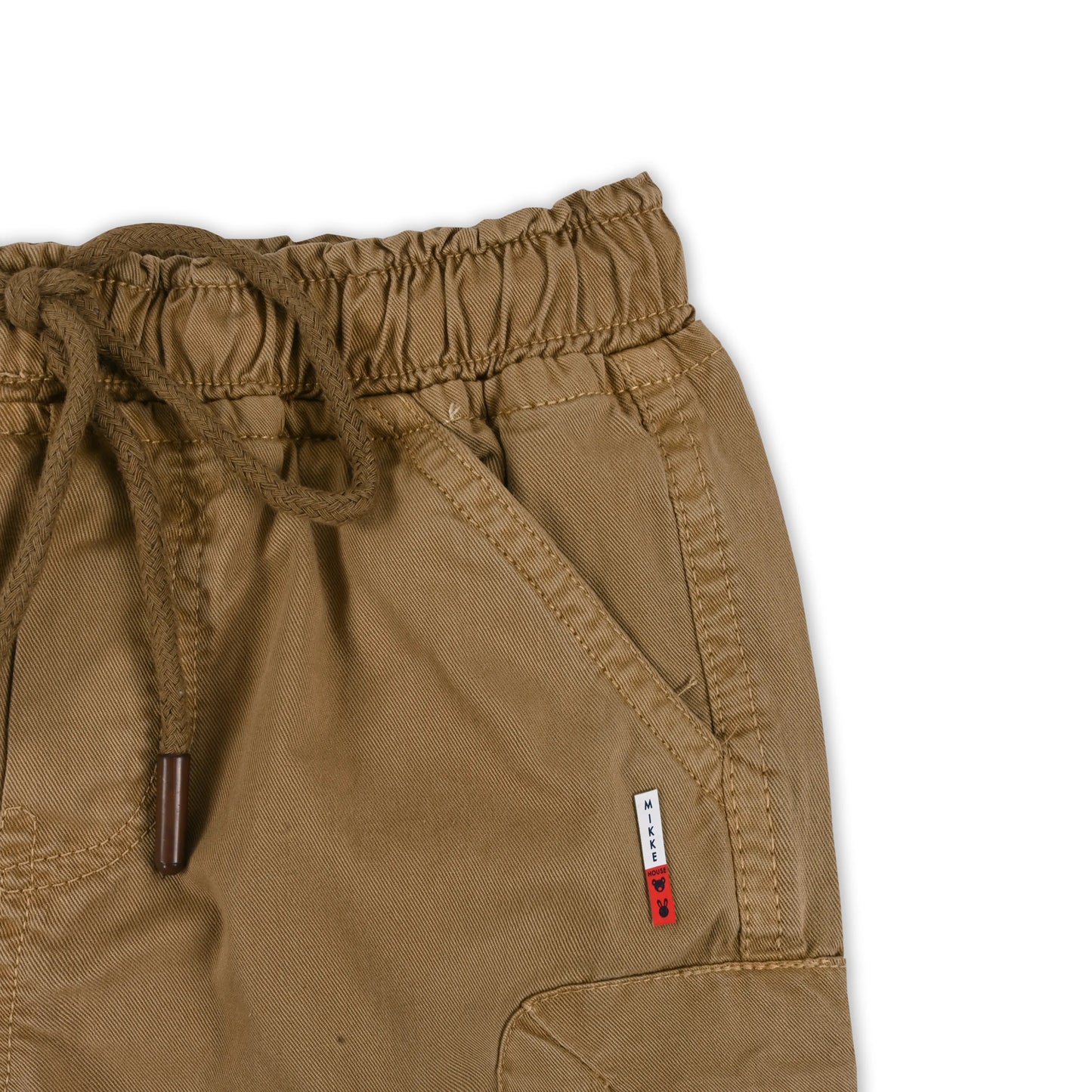 Boys Cotton Denim Cargo Shorts with Drawstring Waist shrt016