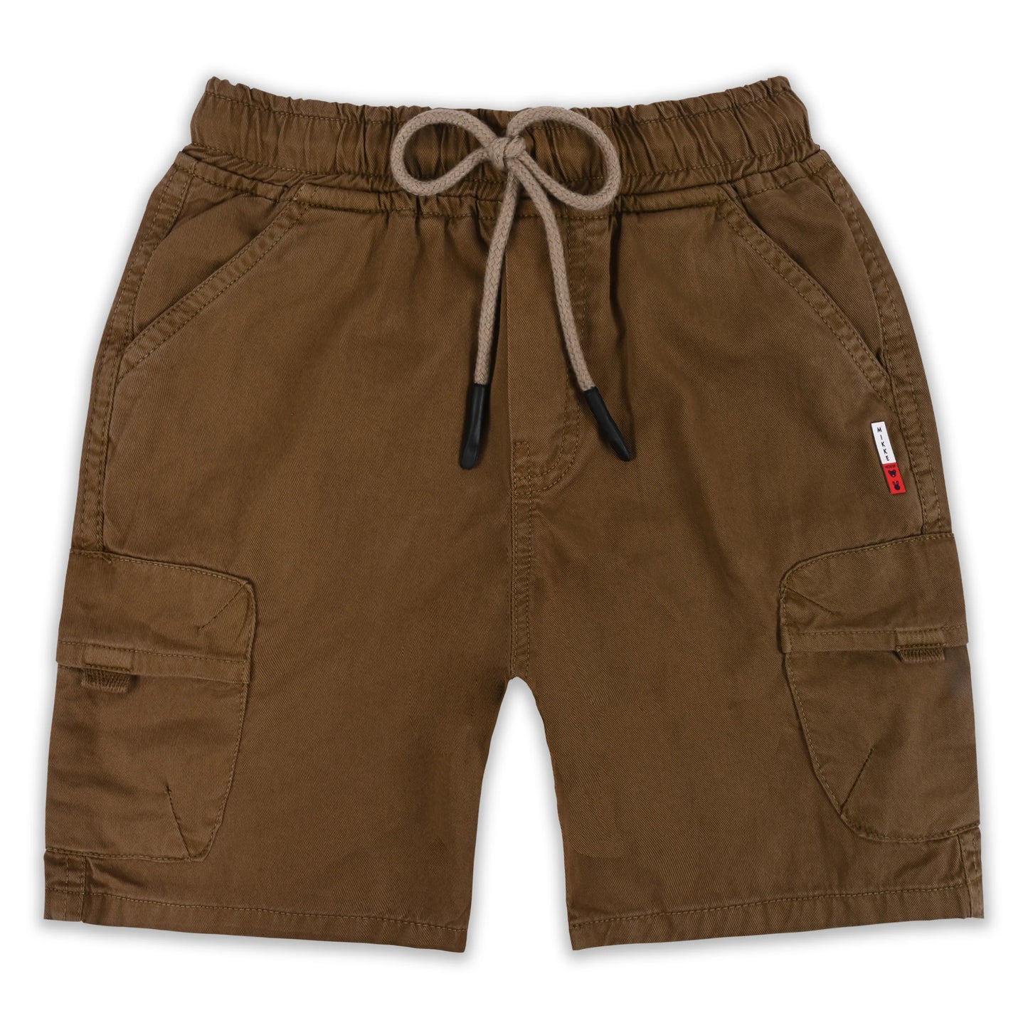 Boys Cotton Denim Cargo Shorts with Drawstring Waist shrt016