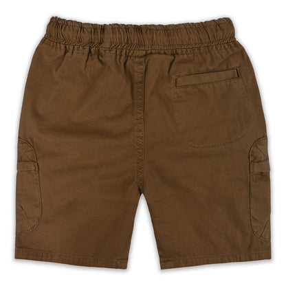 Boys Cotton Denim Cargo Shorts with Drawstring Waist shrt016