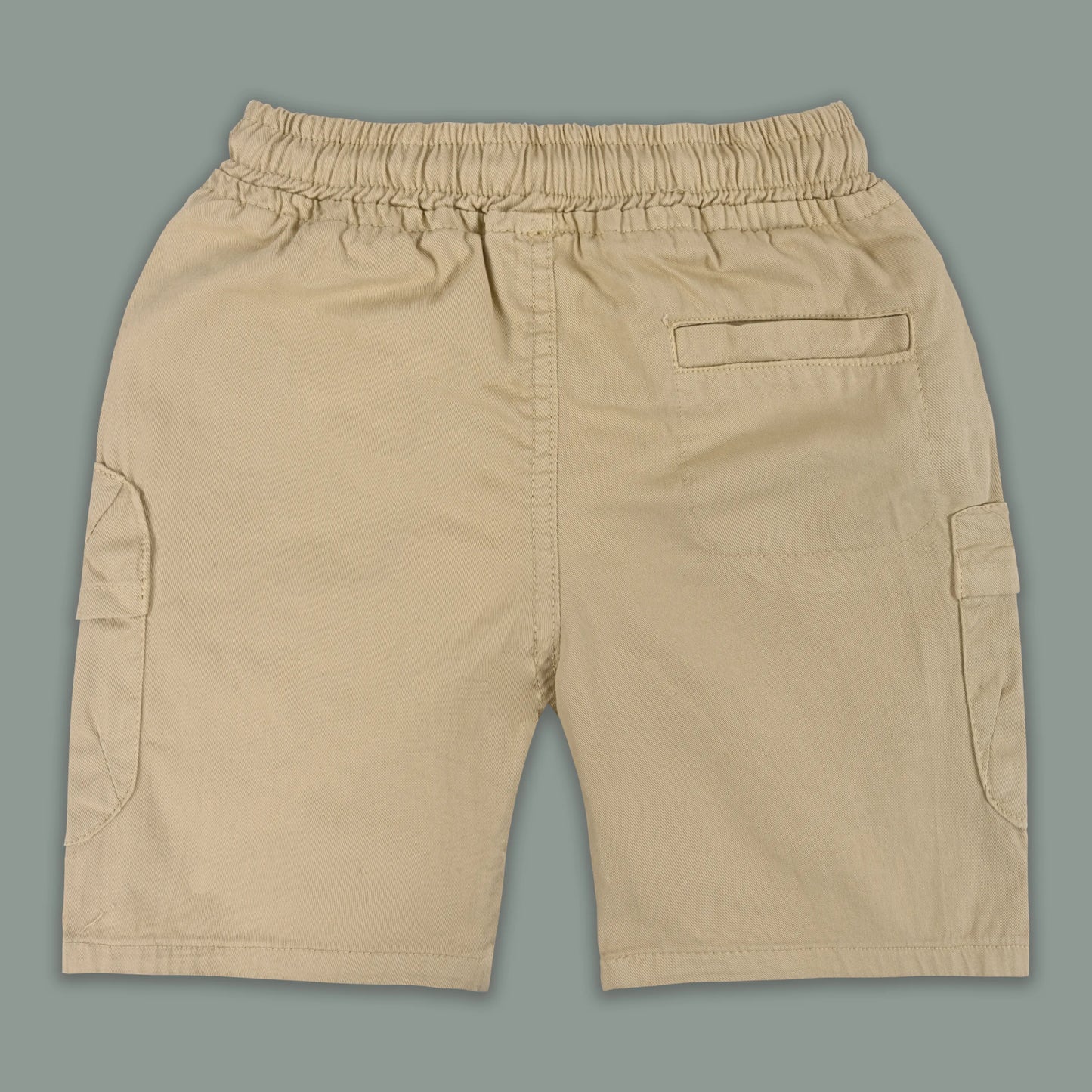 Boys Cotton Denim Cargo Shorts with Drawstring Waist shrt016