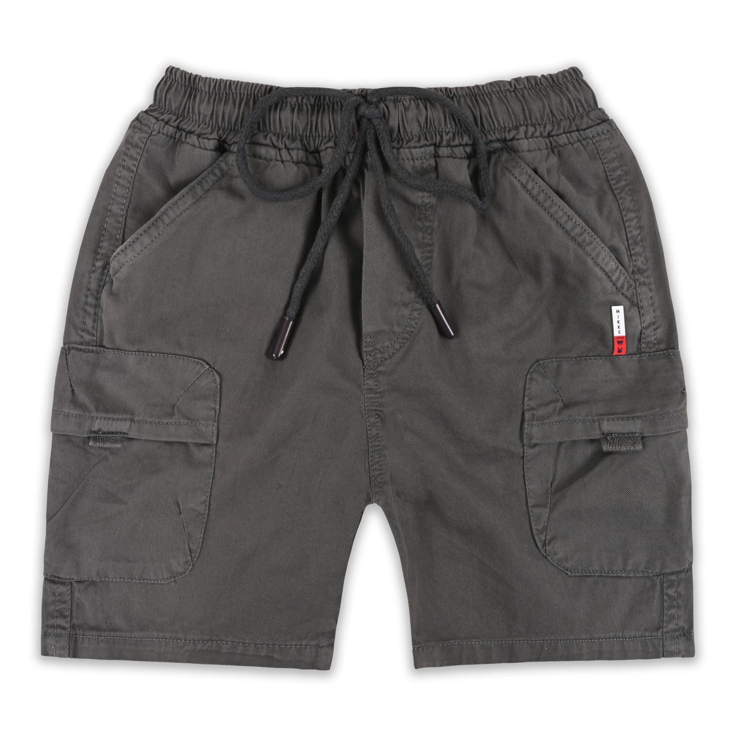 Boys Cotton Denim Cargo Shorts with Drawstring Waist shrt016
