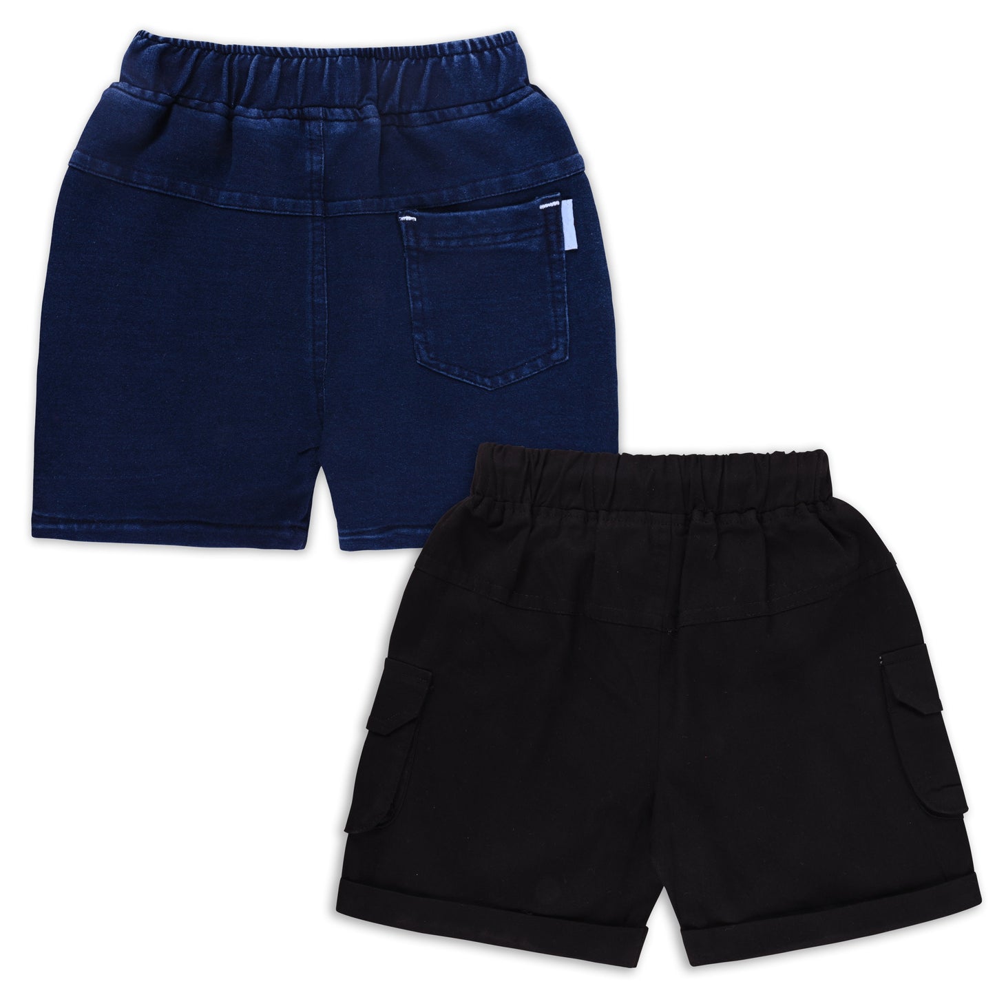 Boys Cotton Denim and Cargo Shorts Combo