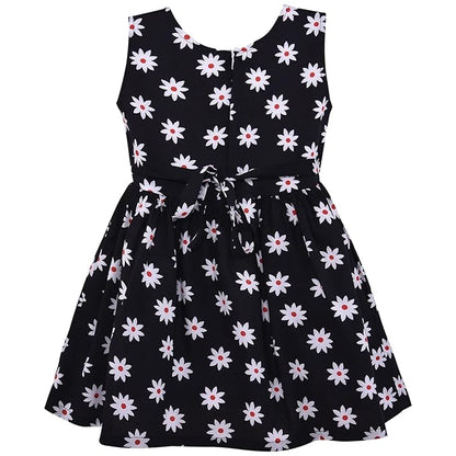Girls Pure Cotton Floral Printed Bow Summer Dress ctn512mrn