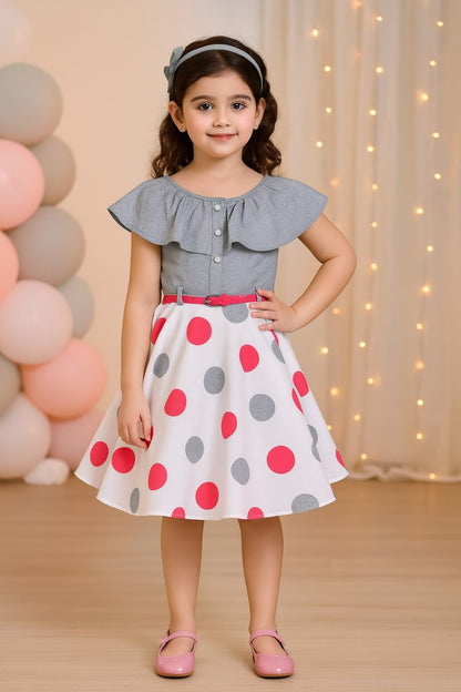 Baby Girls Dress Frock-(stn703pnk)
