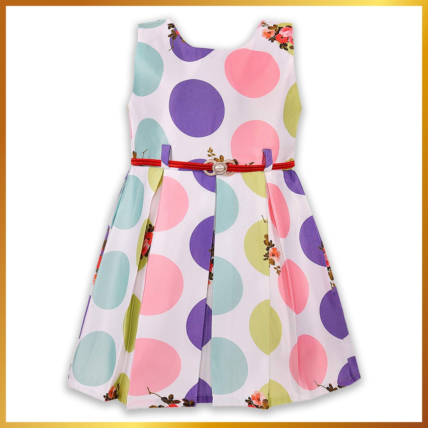 kids Partywear  Dress Frock (stn707ppl)