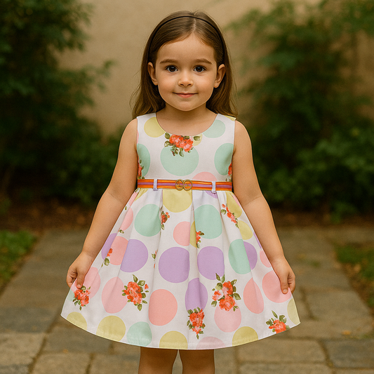 Wish Karo kids Partywear  Dress Frock (stn707rd) - Wish Karo