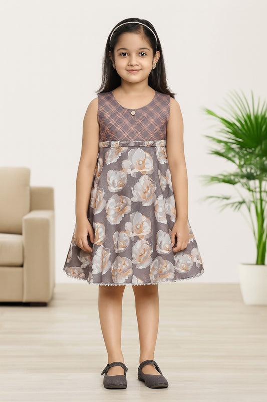 Baby Girls Midi/Knee Length Casual Dress stn718gry