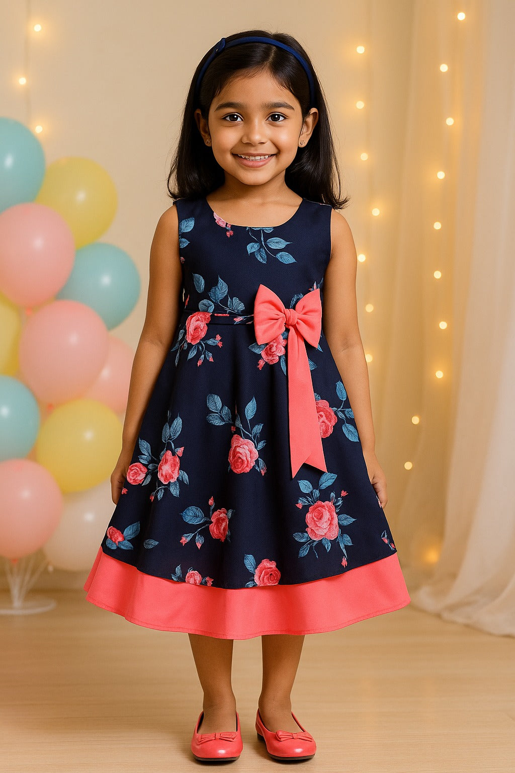 Baby Girls Dress Frocks-stn736pnk