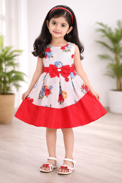 Baby Girls Christmas Knee Length Casual Dress stn745ppl