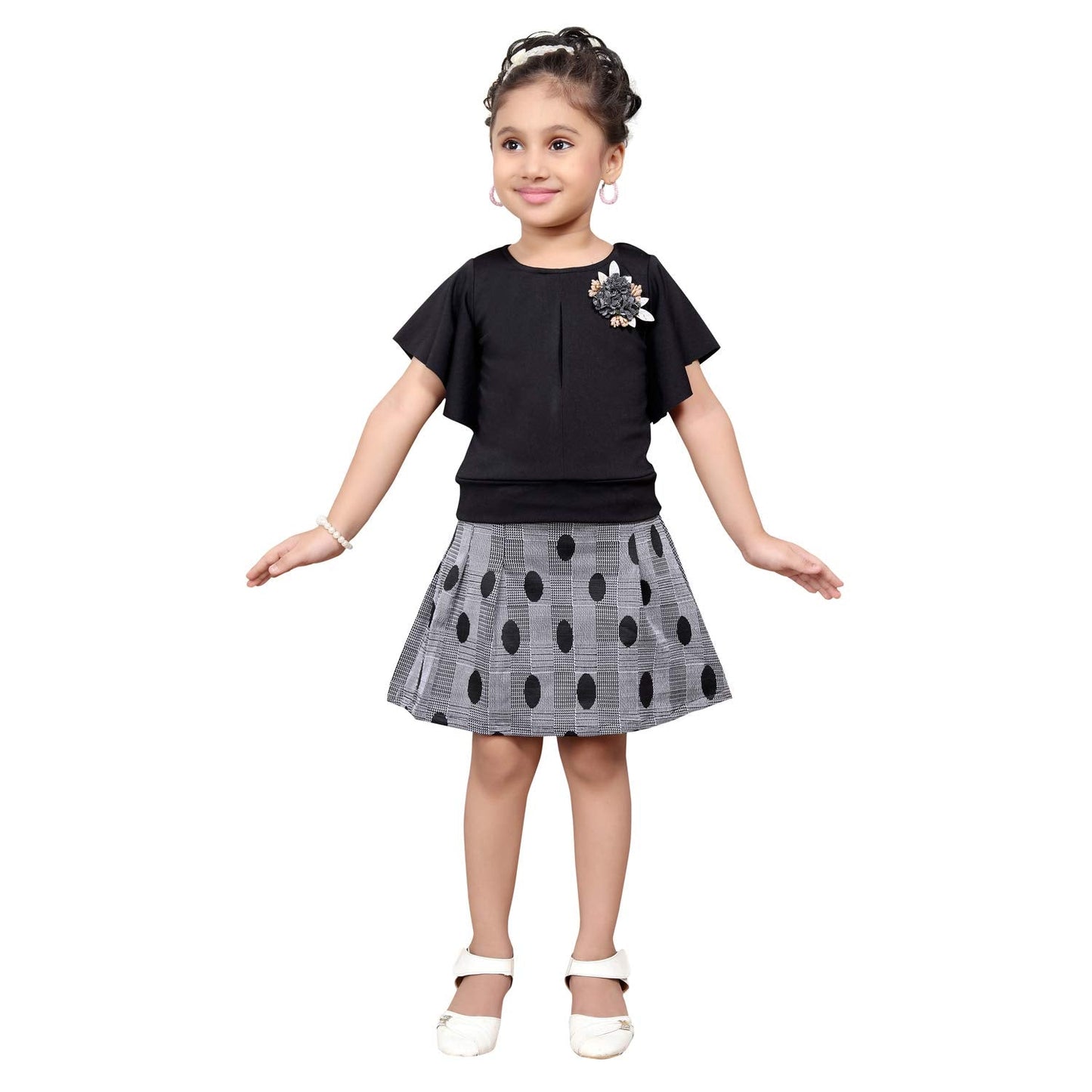 Baby Girls Partywear Frock Dress (stn751blk)